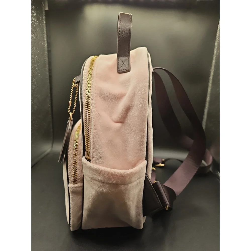 Juicy Couture Pink Diamond Velour Heritage Backpack 01